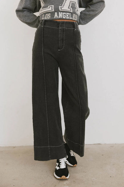 Emmaline Wide Leg Jeans in Black FINAL SALE