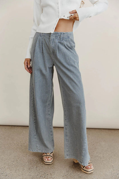 Milla Striped Wide Leg Jeans FINAL SALE