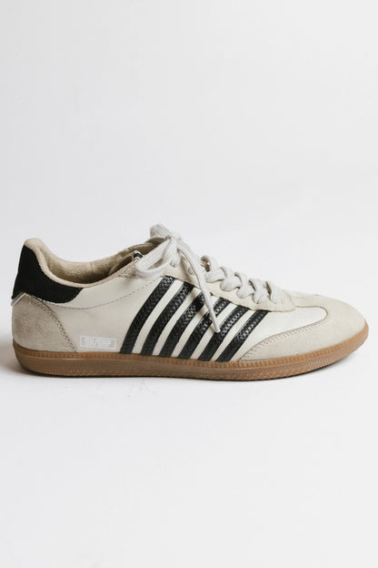Stevie Striped Sneaker in Black FINAL SALE