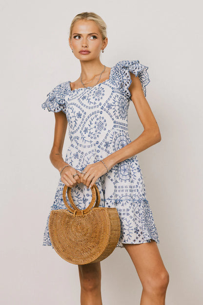 Stella Embroidered Mini Dress FINAL SALE