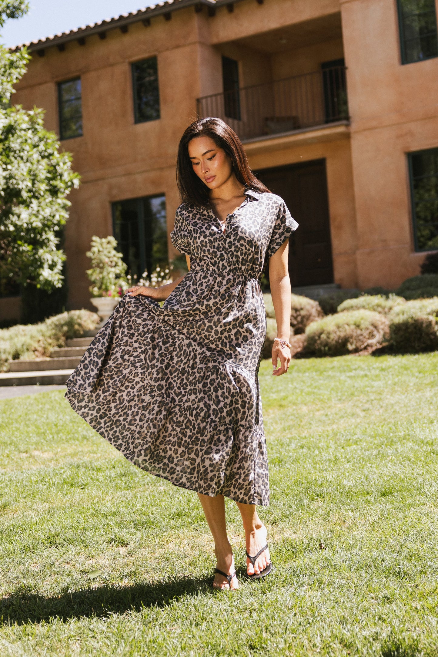 Ayda Leopard Midi Dress FINAL SALE