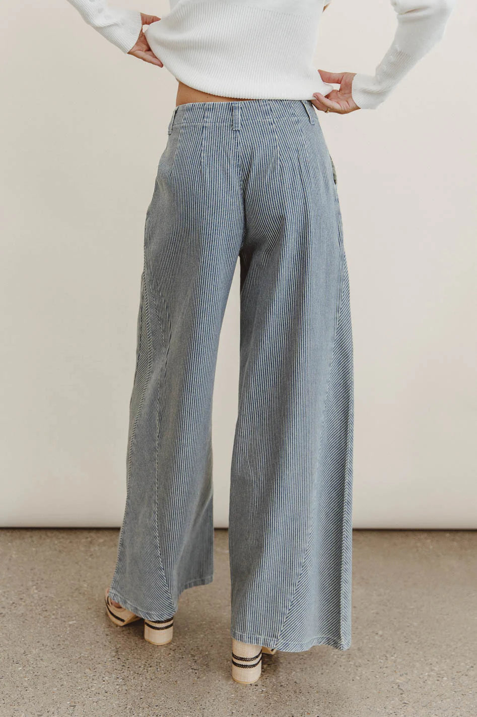Milla Striped Wide Leg Jeans FINAL SALE