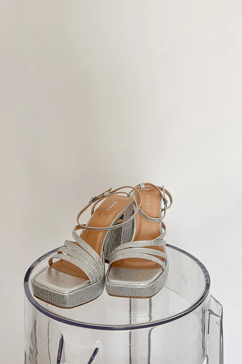 Luna Rhinestone Platform Heels
