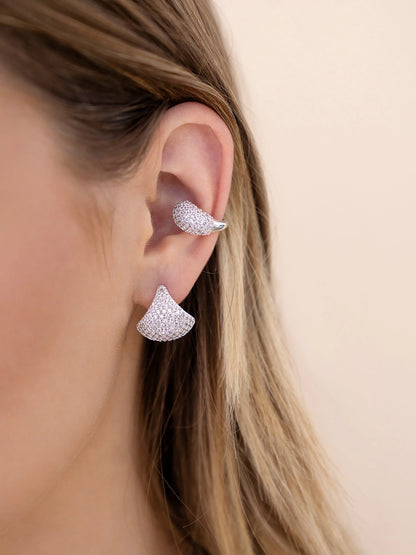 Pavé Encrusted Huggie Hoops
