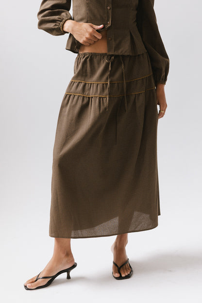 Keira Gingham Midi Skirt FINAL SALE