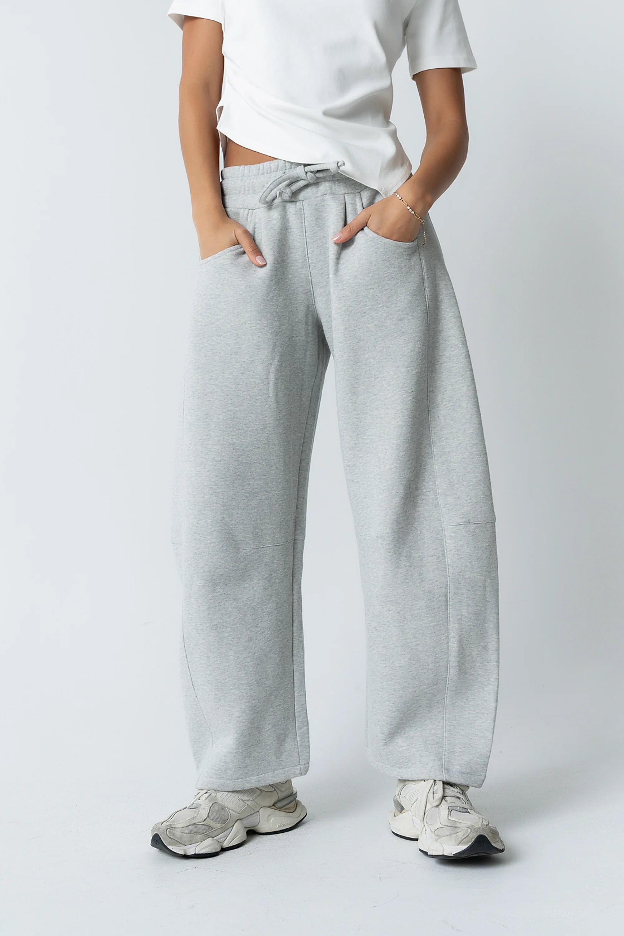 Maribel Barrel Sweatpants in Grey FINAL SALE