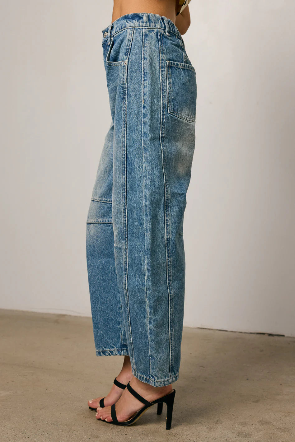 Lisette Barrel Jean in Medium Wash FINAL SALE