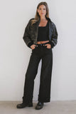 Clarissa Bomber Jacket in Black FINAL SALE