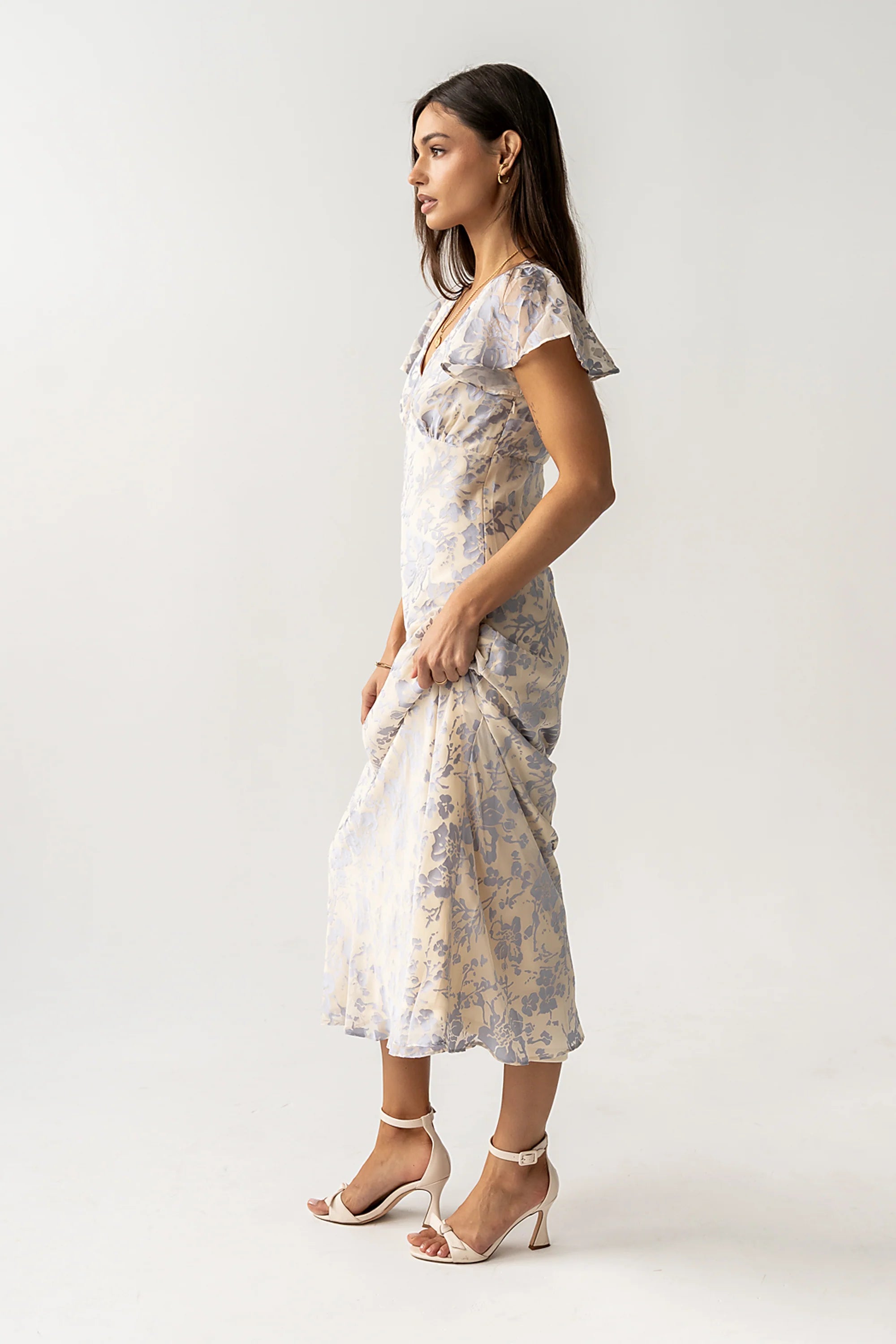 Ashtin Floral Maxi Dress in Blue