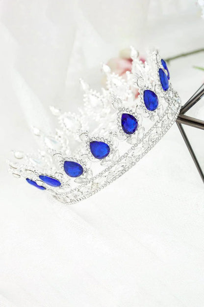 Royal Blue Crystal Baorque Crown