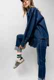 Stevie Striped Sneaker in Black FINAL SALE