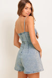 CORI ACID WASH DENIM ROMPER
