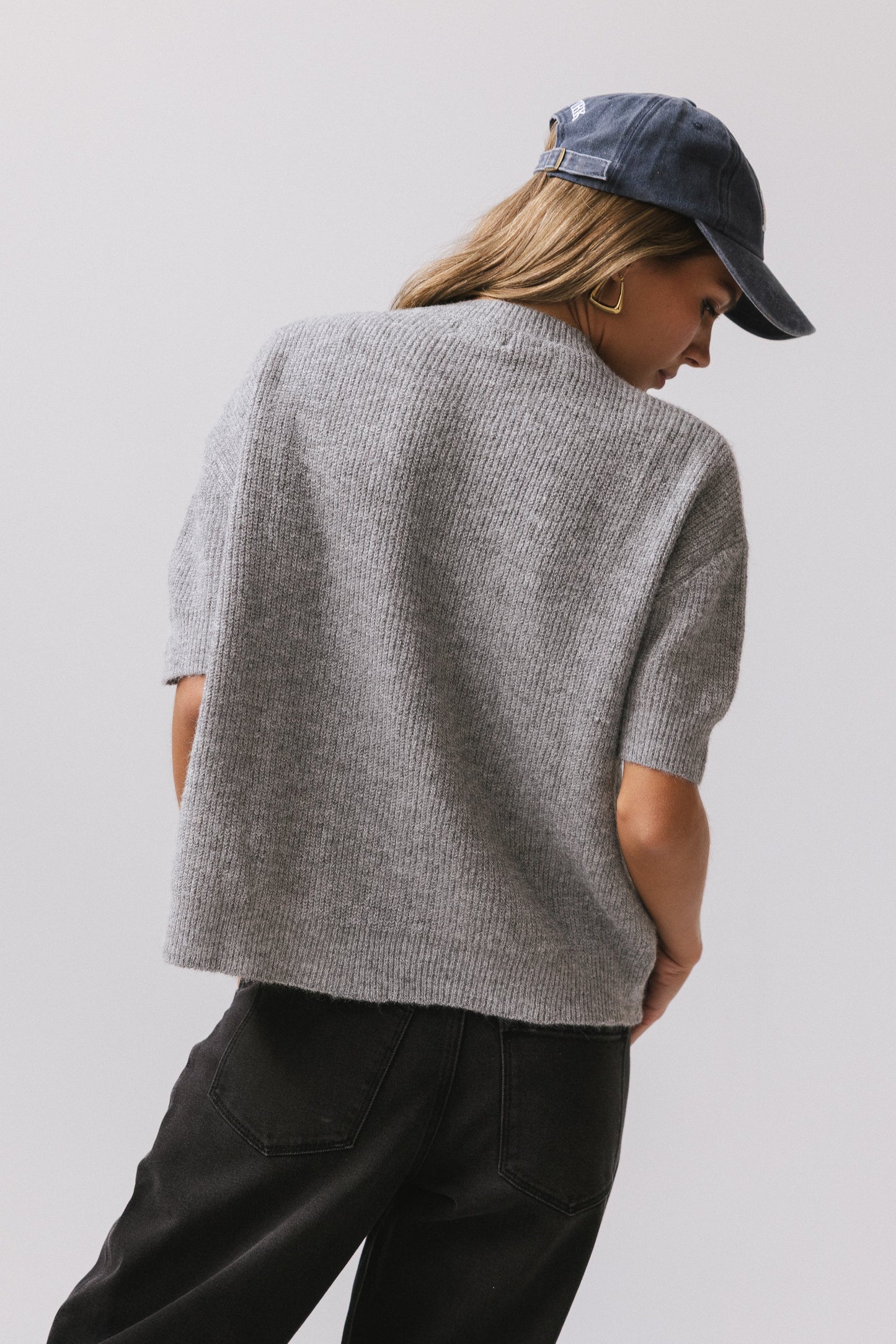 Leah Knit Cardigan in Heather Grey FINAL SALE