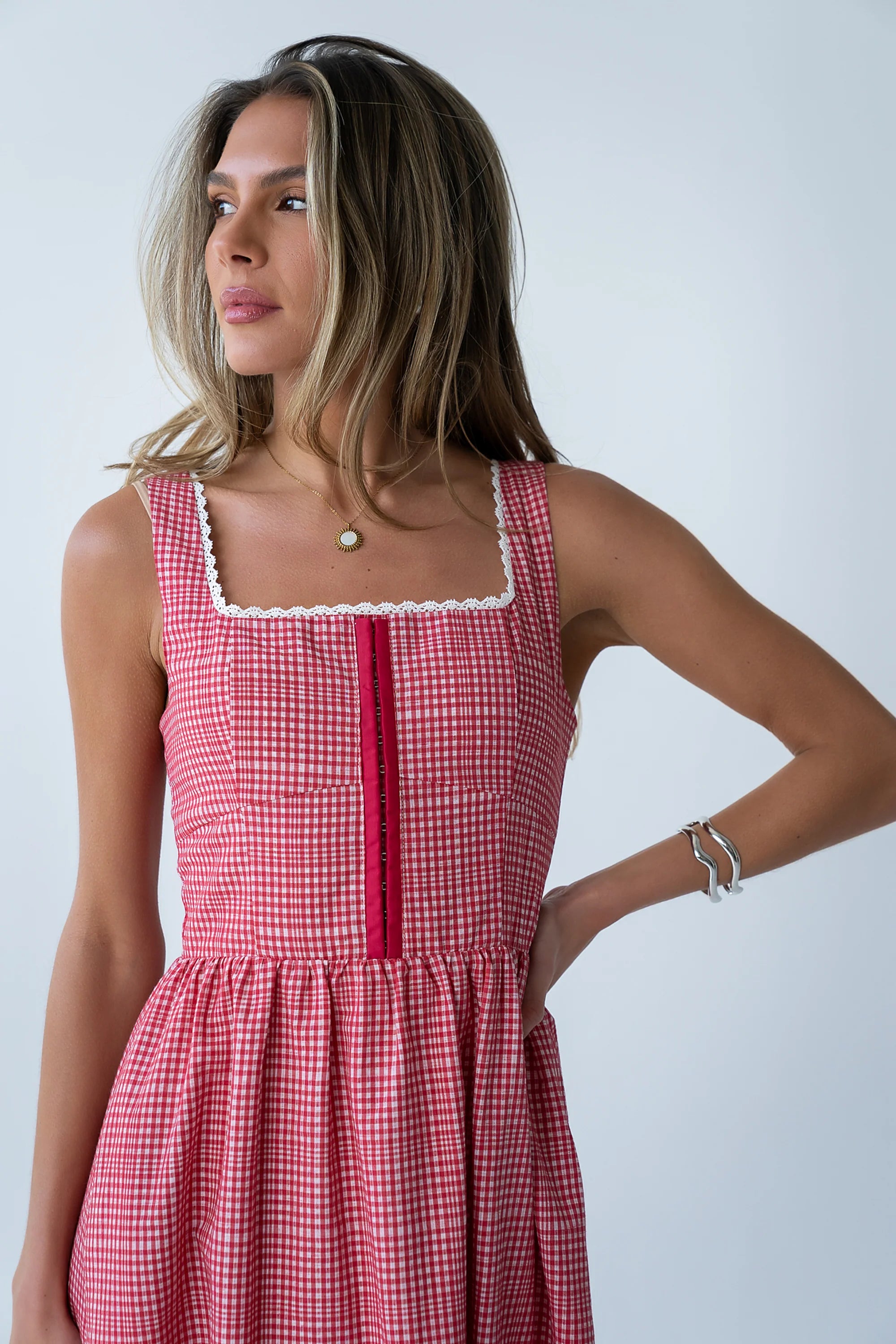 Kenzy Plaid Midi Dress