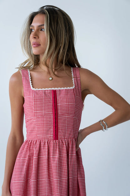 Kenzy Plaid Midi Dress