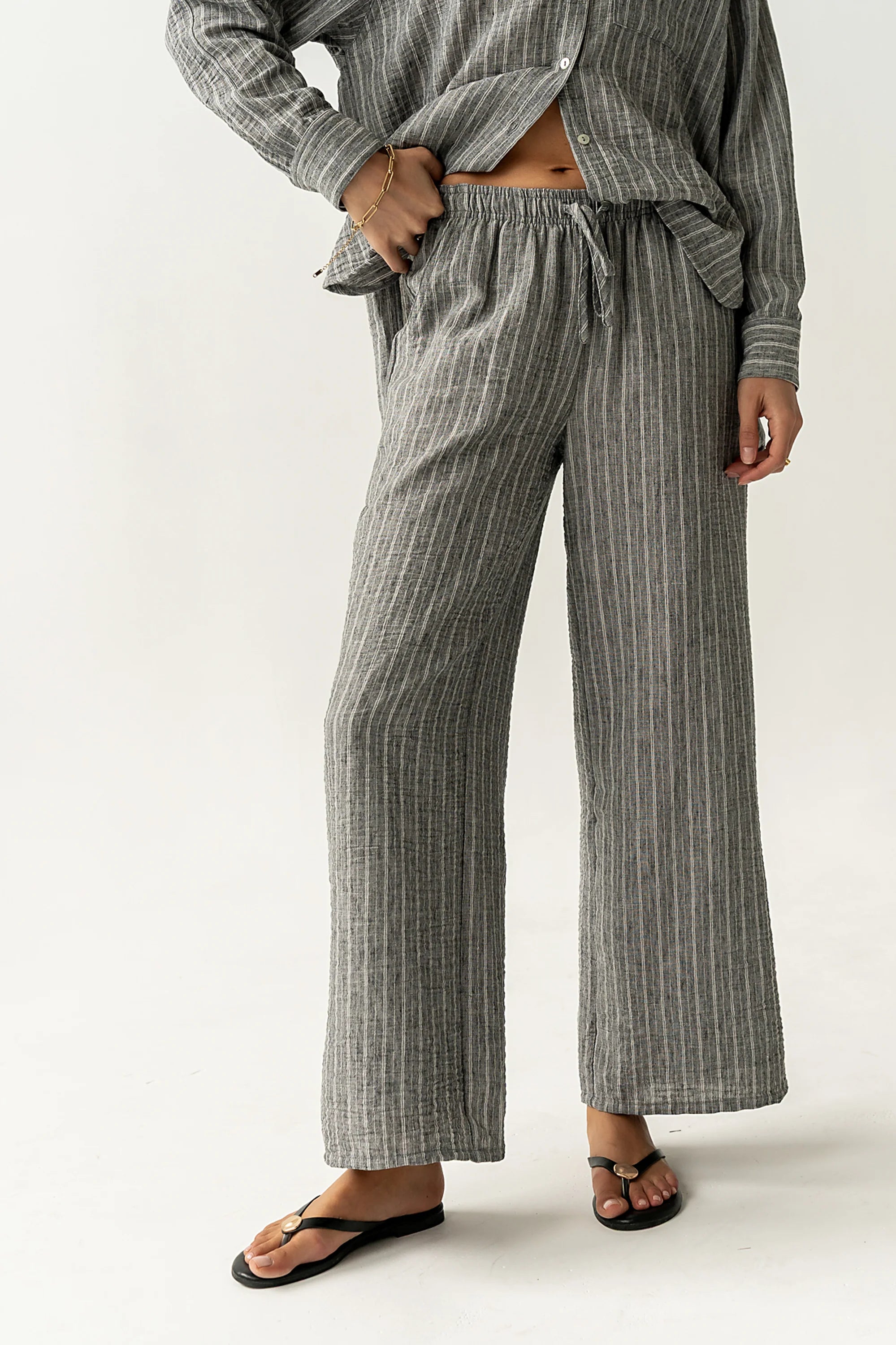 Conner Wide Leg Pants in Black