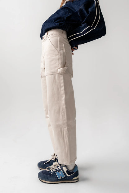 Scottie Barrel Jeans in Ecru FINAL SALE
