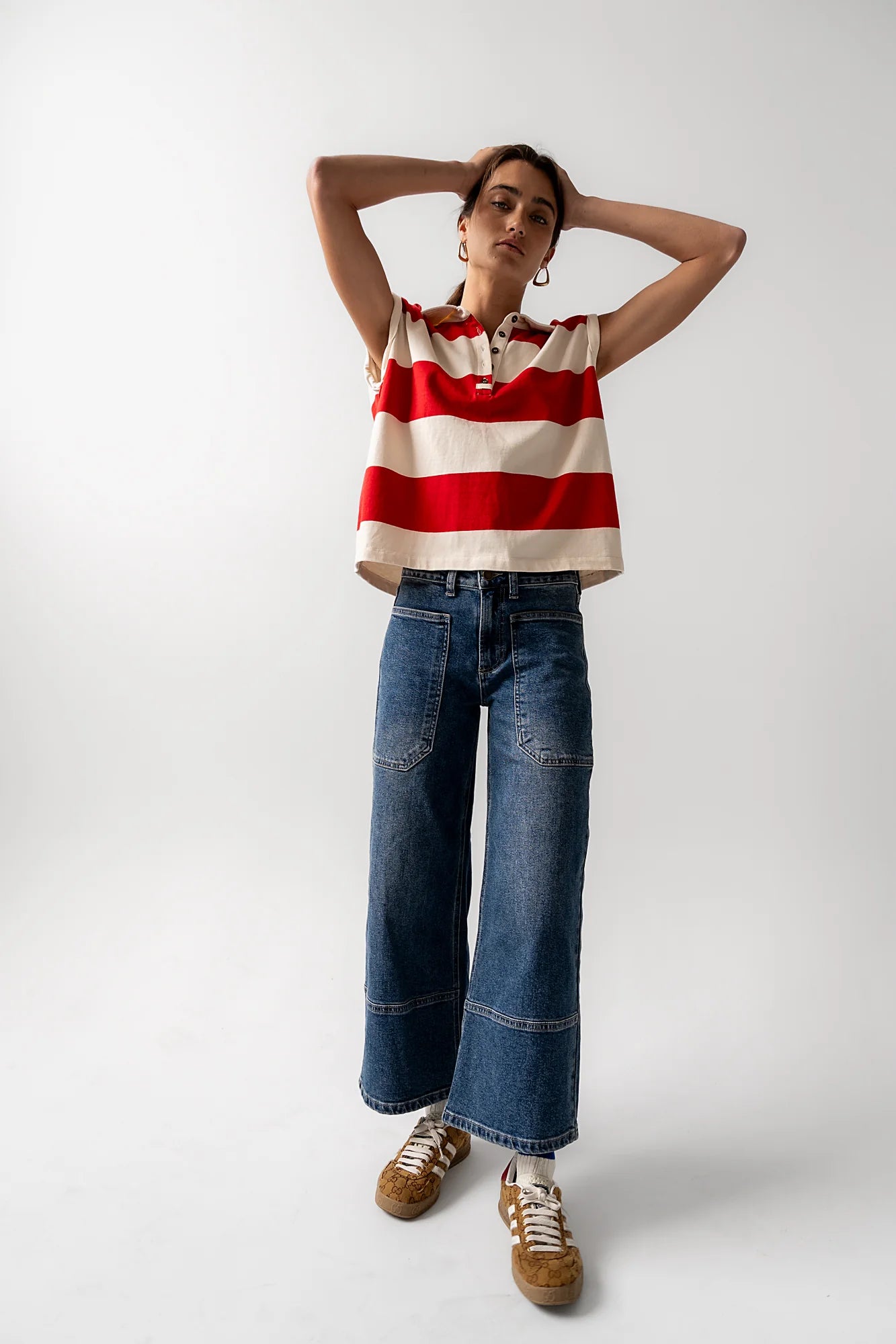 Mylah Wide Leg Jeans in Medium Wash
