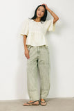 Angela Barrel Jeans in Olive FINAL SALE