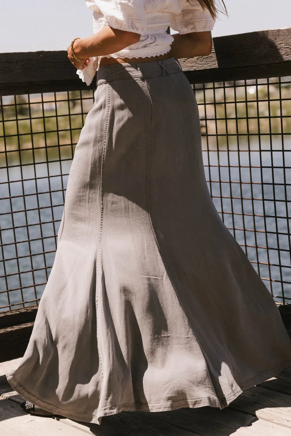 Sunny Maxi Skirt in Grey FINAL SALE