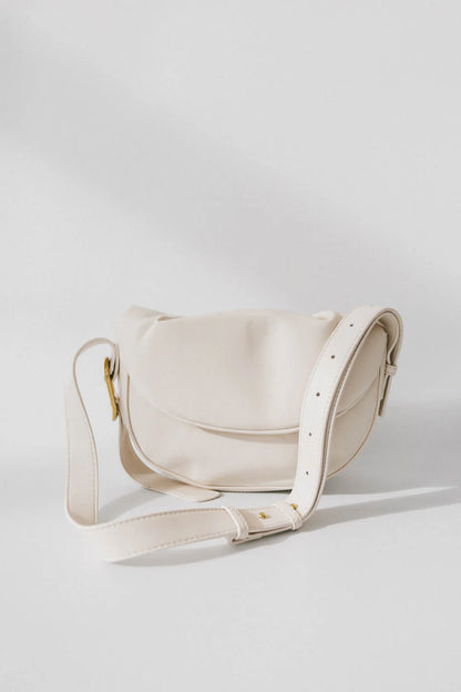 Rumble Vegan Leather Bag in Ivory FINAL SALE
