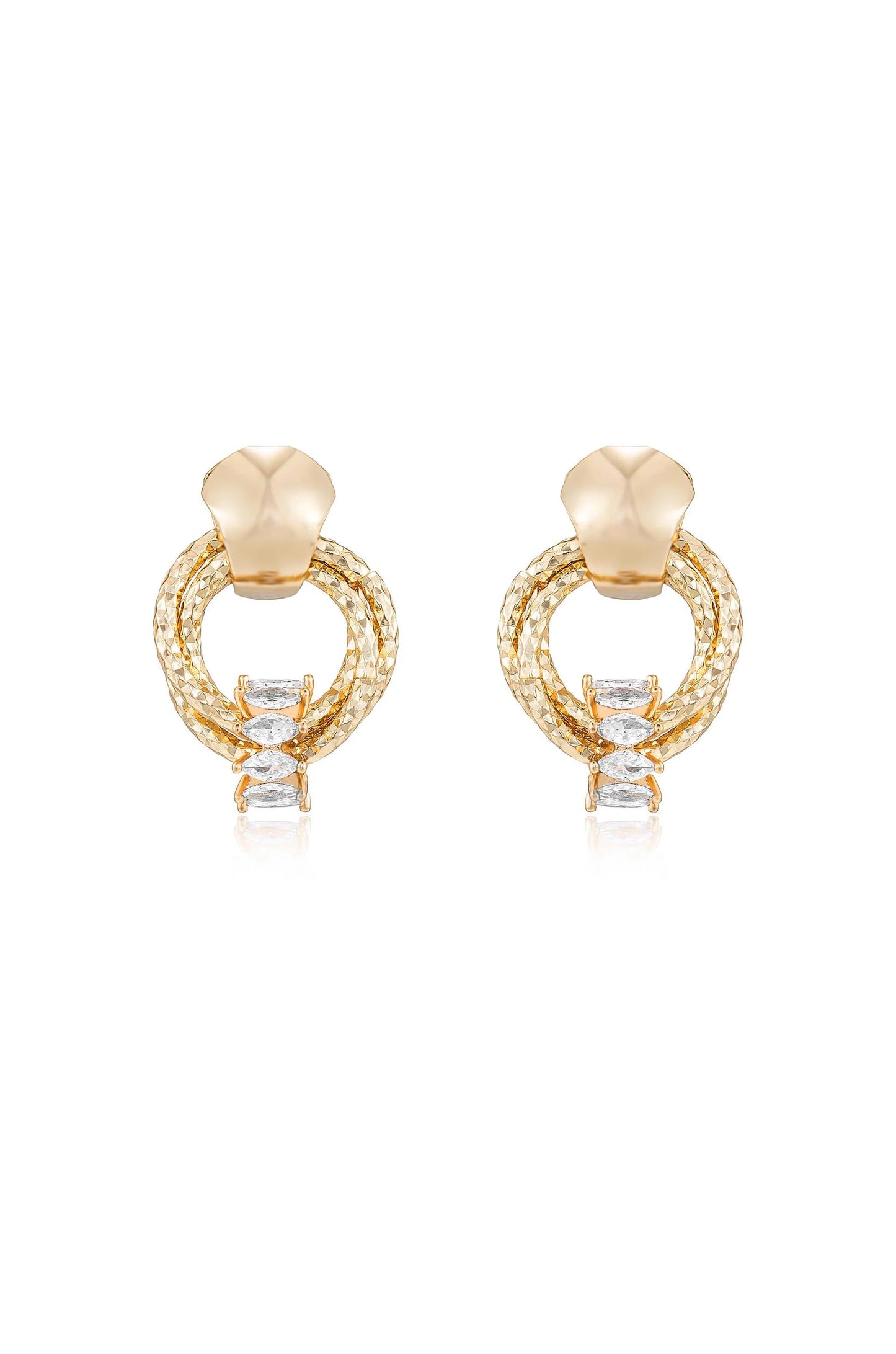 Mini Barrel Crystal Earrings
