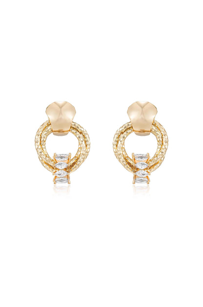 Mini Barrel Crystal Earrings