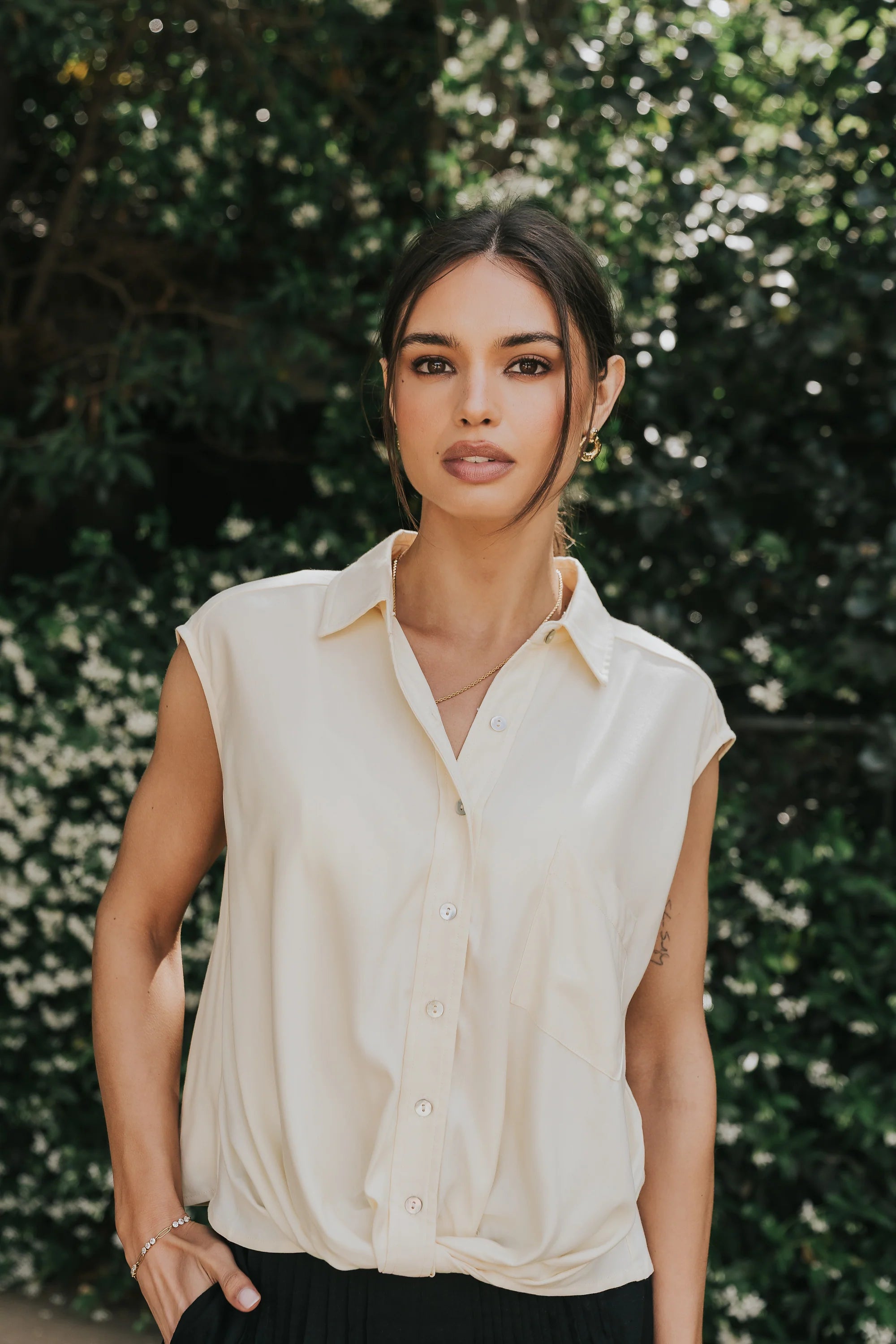 Gianna Button Up in Yellow