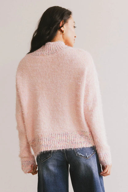 Carla Fuzzy Knit Sweater in Pink FINAL SALE
