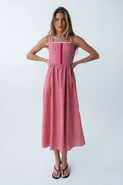 Kenzy Plaid Midi Dress