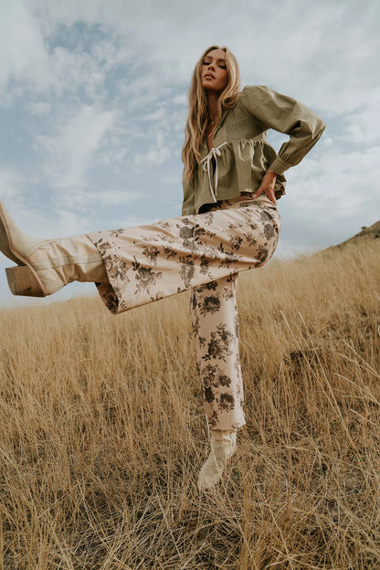 Iris Floral Wide Leg Pants FINAL SALE