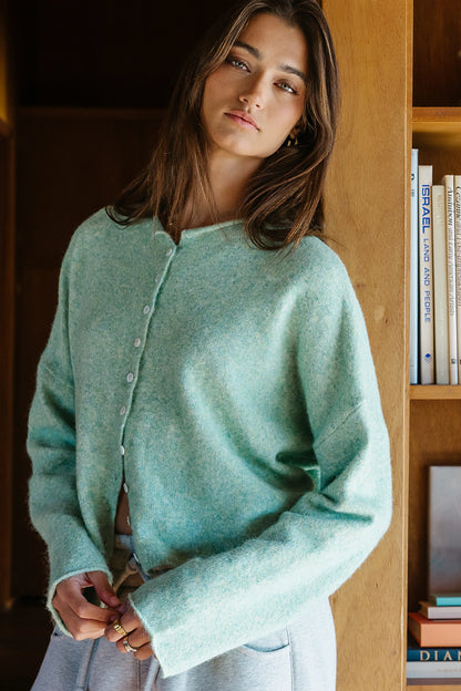 Maci Cardigan in Seafoam FINAL SALE