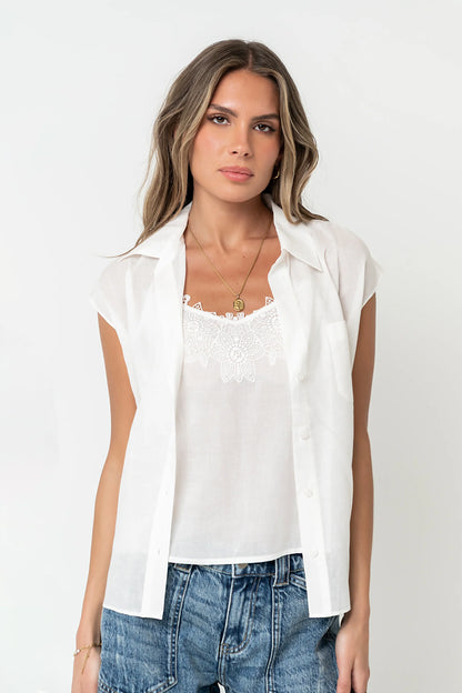 Hank Twofer Top in White