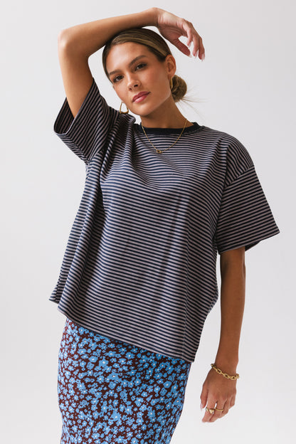 Salem Knit Top in Navy FINAL SALE