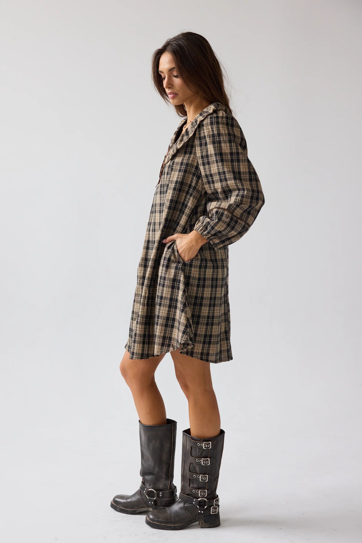 Darlene Plaid Midi Dress FINAL SALE