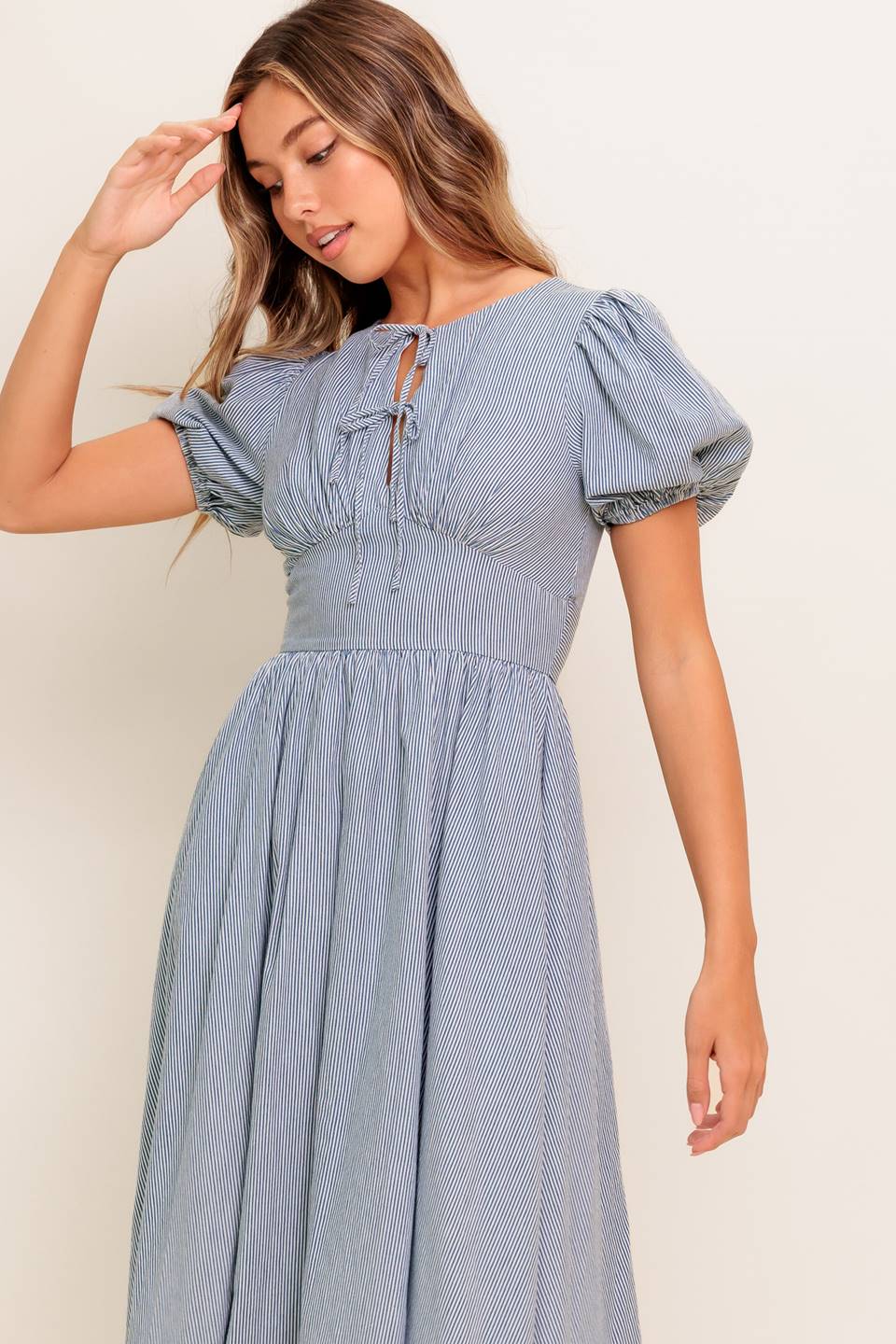 CHERIE MIDI DRESS BLUE