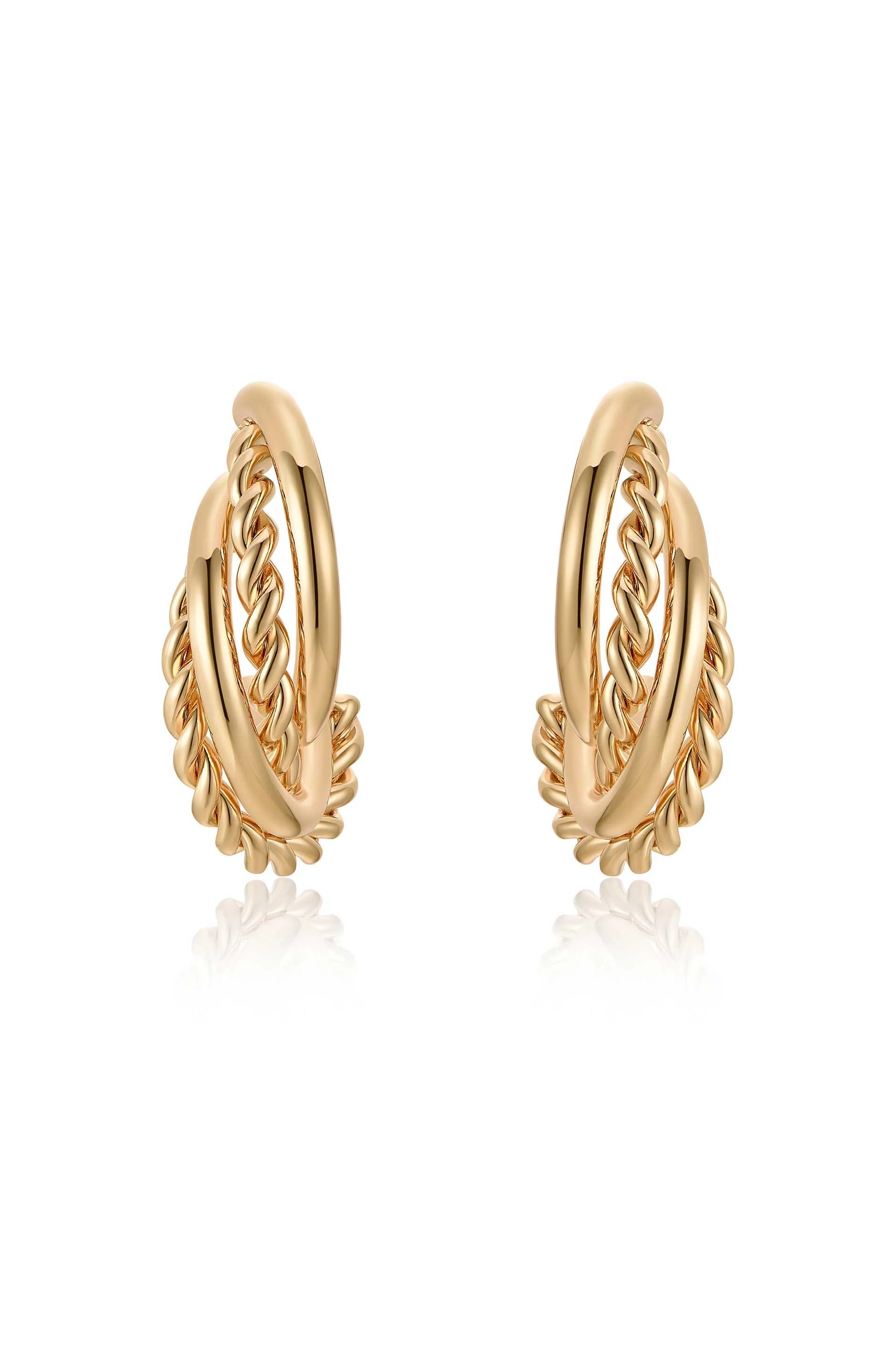Twists and Turns Hoop Earrings