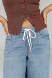 Eva Drawstring Wide Leg Jeans FINAL SALE