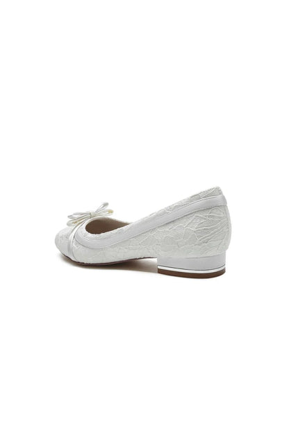 Lace Flats Sandal with Bow Bridal
