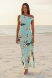 Amalfi Maxi Dress Mint Floral Print Dress