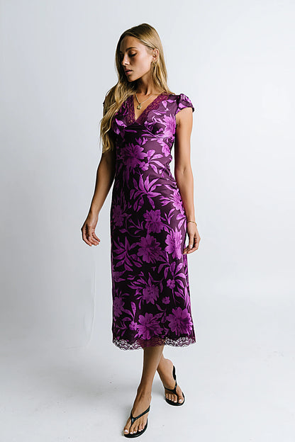 Cashe Lace Trim Maxi Dress FINAL SALE