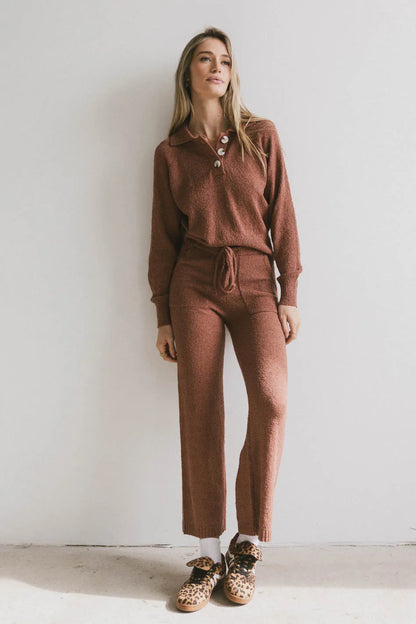 Breck Knit Pants in Brick FINAL SALE