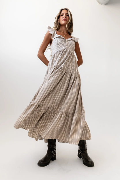 Salome Gingham Maxi Dress FINAL SALE