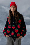 Maria Oversized Sherpa Jacket in Navy FINAL SALE