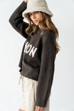 Suzie Graphic Sweater in Brown FINAL SALE