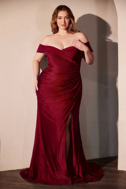 FREYA GOWN OFF THE SHOULDER STRETCH SPANDEX DRESS