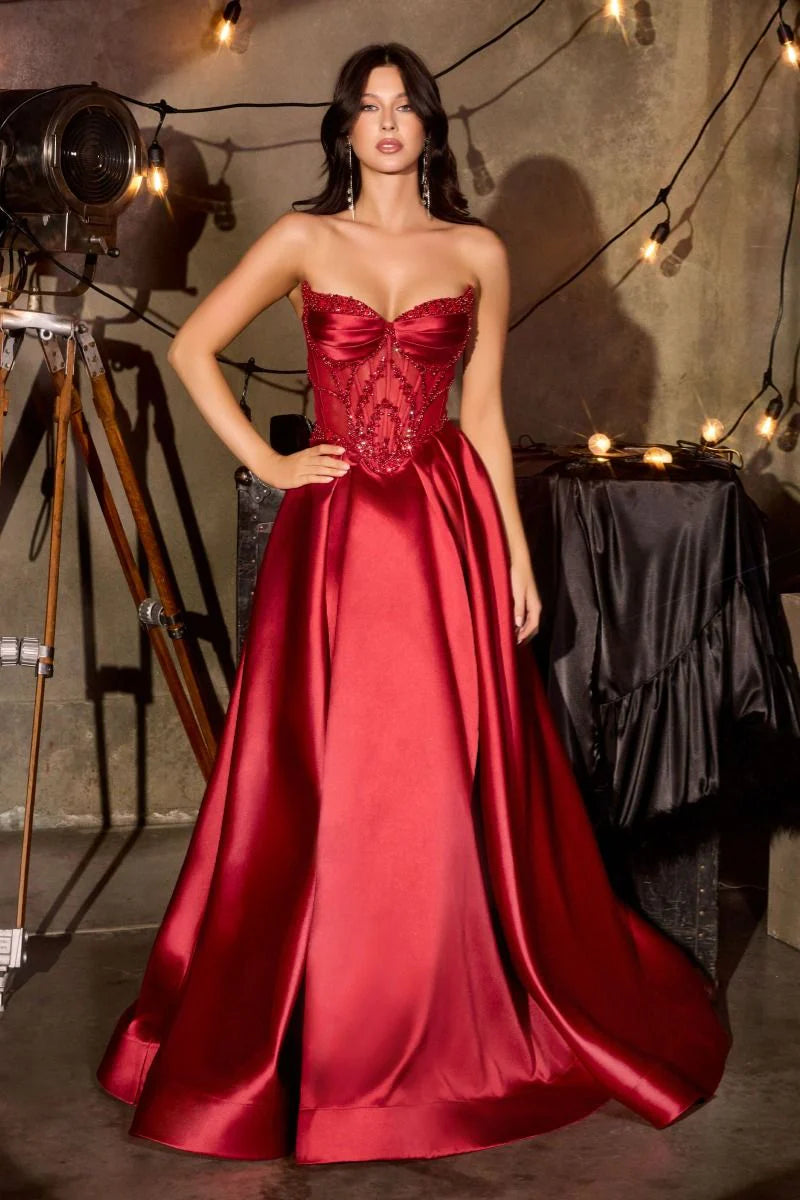 Annika Gown A line Corset Dress With Pockets