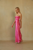 Alana Strapless Double Twist Tie Back Maxi Dress