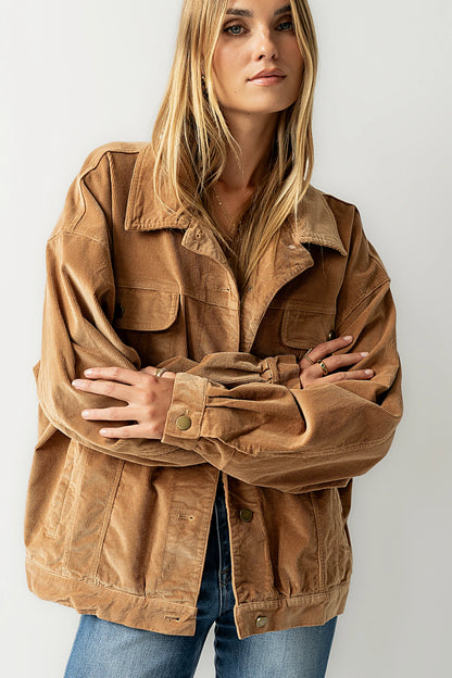Sarah Corduroy Jacket in Camel FINAL SALE
