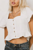 Kaia Button Front Blouse FINAL SALE
